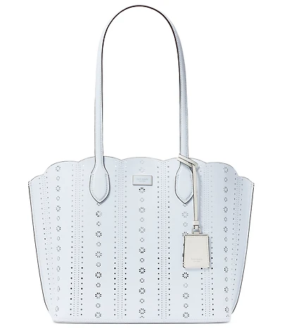 kate spade new york Suite Pointelle Scalloped Laser Cut Leather Tote Bag