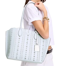 kate spade new york Suite Pointelle Scalloped Laser Cut Leather Tote Bag