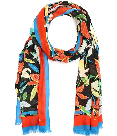 kate spade new york Summer Lilies Oblong Scarf