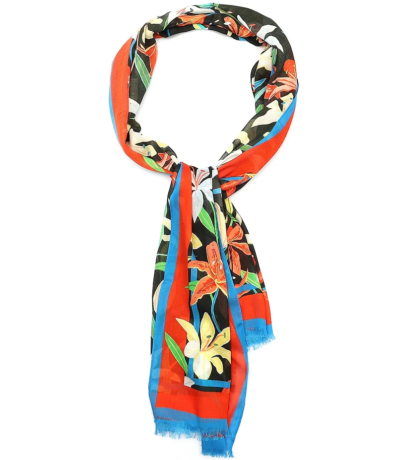 kate spade new york Summer Lilies Oblong Scarf