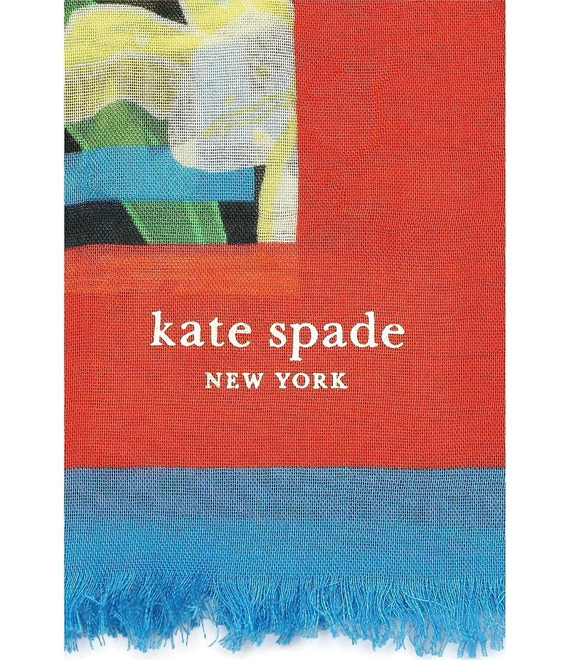 kate spade new york Summer Lilies Oblong Scarf