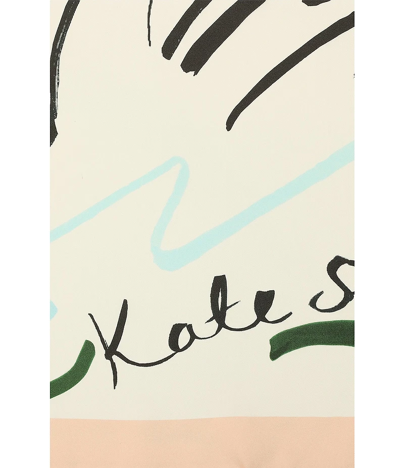 kate spade new york Swans Silk Square Scarf