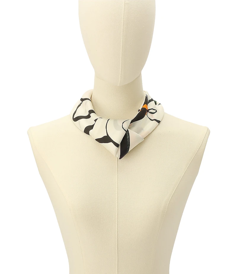 kate spade new york Swans Silk Square Scarf