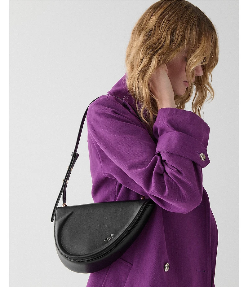 kate spade new york The Spade Fine Grain Leather Shoulder Bag