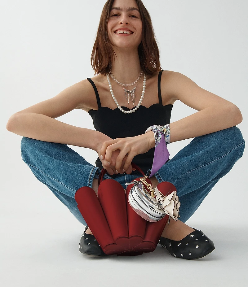 kate spade new york The Spade Flower Patent Leather Bucket Bag