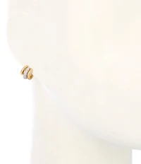 kate spade new york Tiny Twinkles Pave Trio Huggie Hoop Earrings