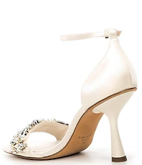 kate spade new york Treasure Satin Jewel Ornamented Ankle Strap Sandals