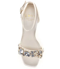 kate spade new york Treasure Satin Jewel Ornamented Ankle Strap Sandals