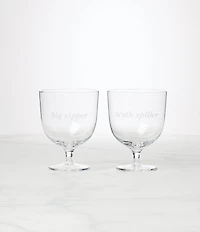 kate spade new york Truth Spiller & Big Sipper, Short Wine Glasses, Set of 2