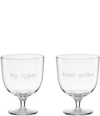 kate spade new york Truth Spiller & Big Sipper, Short Wine Glasses, Set of 2