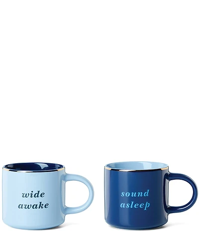kate spade new york Wide Awake & Sound Asleep, Mugs, Set of 2