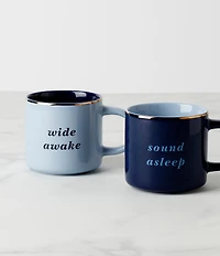 kate spade new york Wide Awake & Sound Asleep, Mugs, Set of 2
