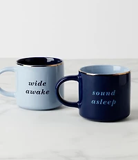 kate spade new york Wide Awake & Sound Asleep, Mugs, Set of 2