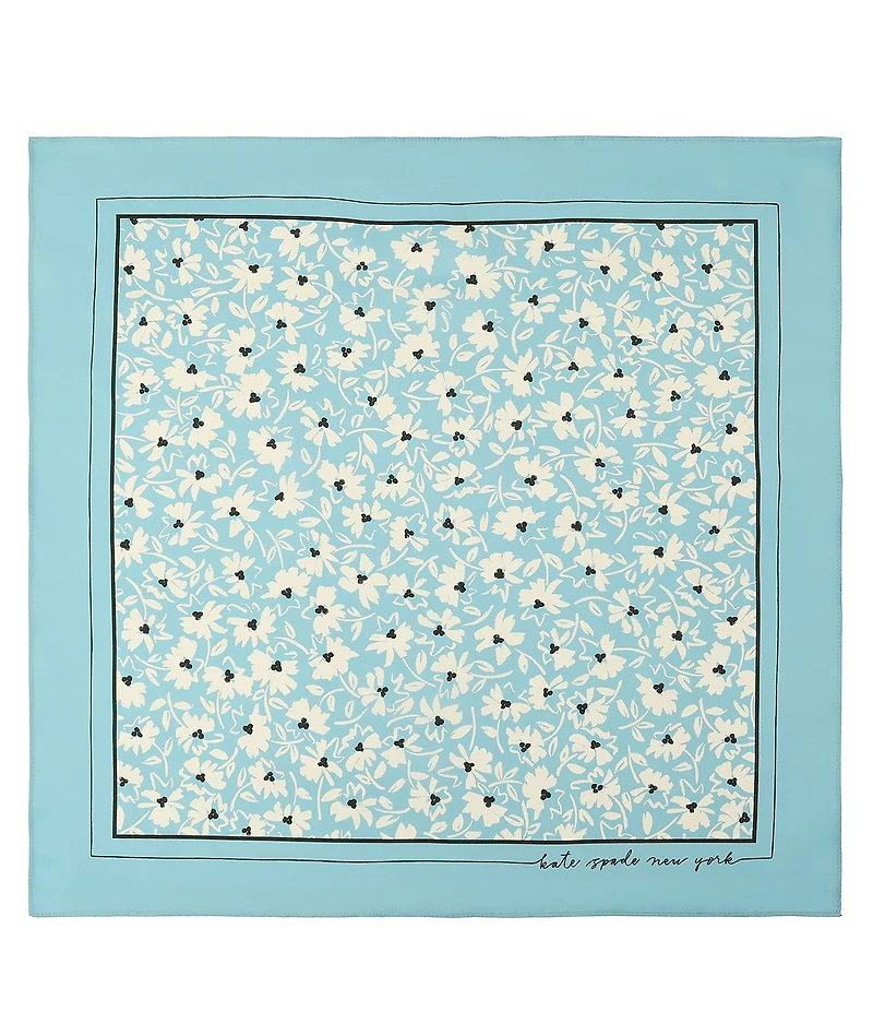 kate spade new york Wild Blooms Floral Silk Bandana Scarf
