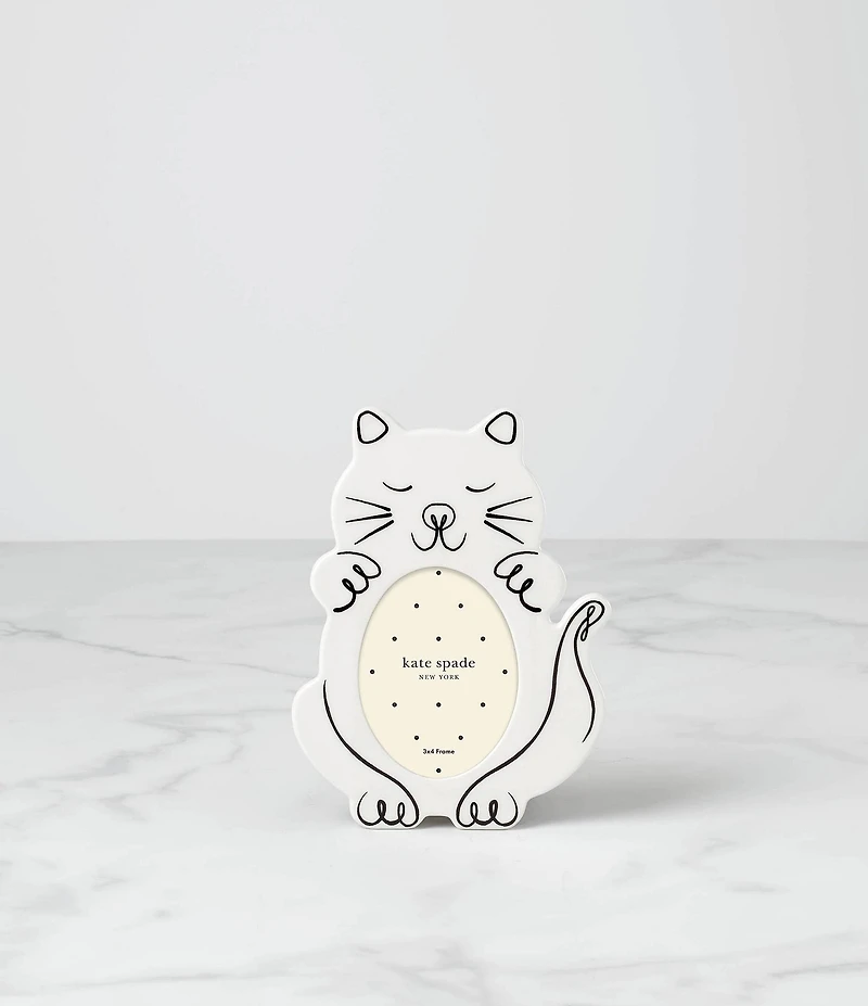 kate spade new york Wild Things 4#double; x 3#double; Cat Picture Frame