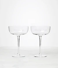kate spade new york Winding Down & Cheering Up, Coupe Glasses, Set of 2