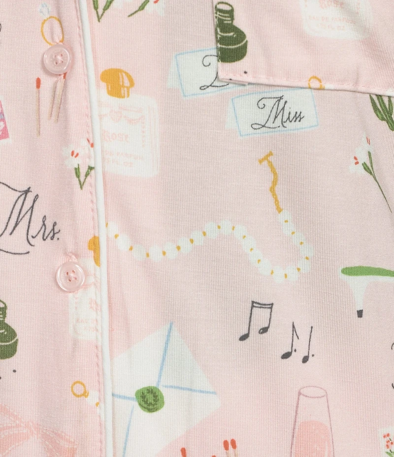 kate spade new york With Love Modal Jersey Short Sleeve Notch Collar Shorty Bridal Pajama Set