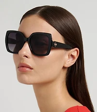 kate spade new york Women's Amaya 2/GS 55mm Polarized Square Sunglasses