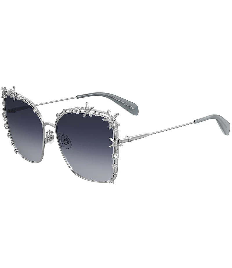 kate spade new york Women's Astrid 60mm Square Statement Sunglasses