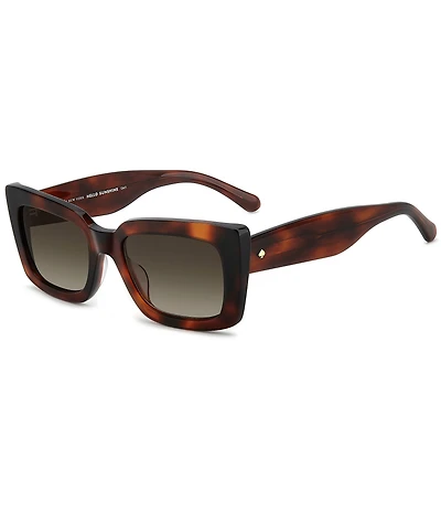 kate spade new york Women's Cailin 52mm Tortoise Rectangle Sunglasses