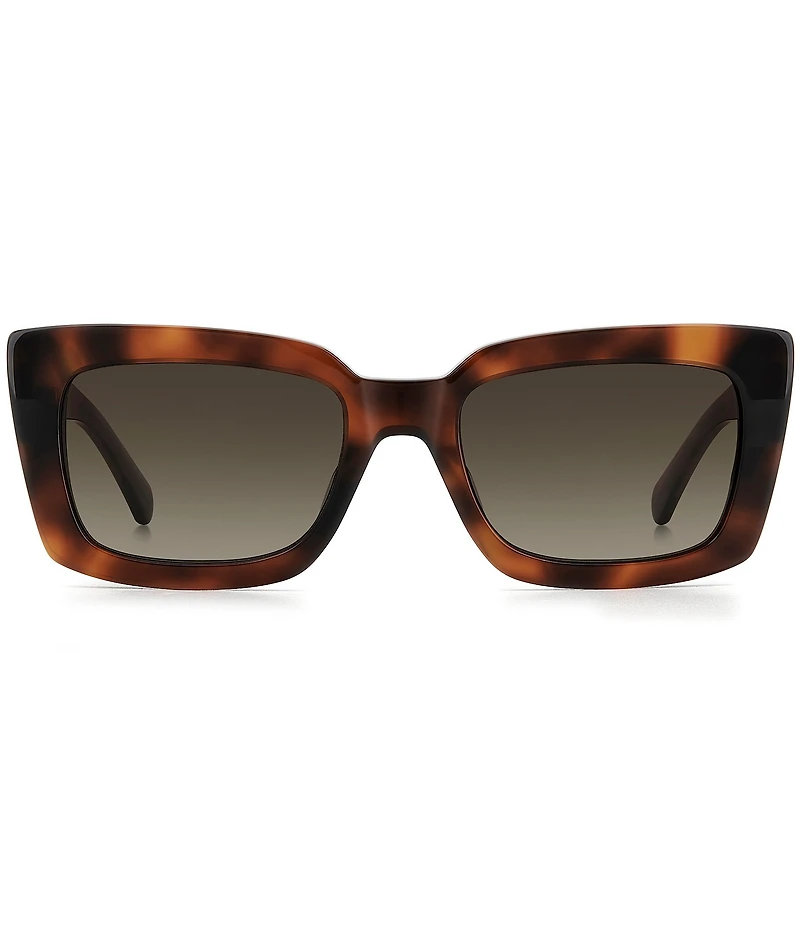 kate spade new york Women's Cailin 52mm Tortoise Rectangle Sunglasses