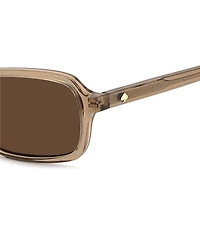 kate spade new york Women's CAROLINA 53mm Rectangle Sunglasses