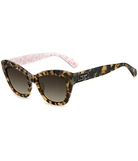 kate spade new york Women's Daina 51mm Tortoise Cat Eye Sunglasses