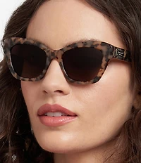 kate spade new york Women's Daina 51mm Tortoise Cat Eye Sunglasses