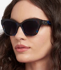 kate spade new york Women's Daina 51mm Tortoise Cat Eye Sunglasses