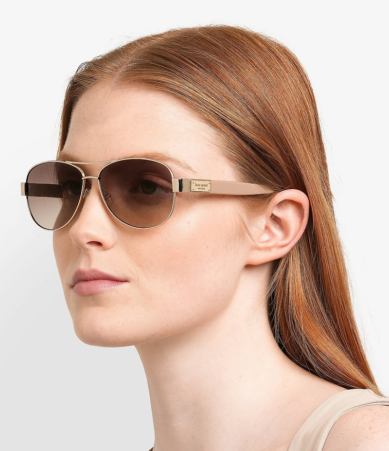 kate spade new york Women's Dalia 3/G/S 58mm Aviator Sunglasses