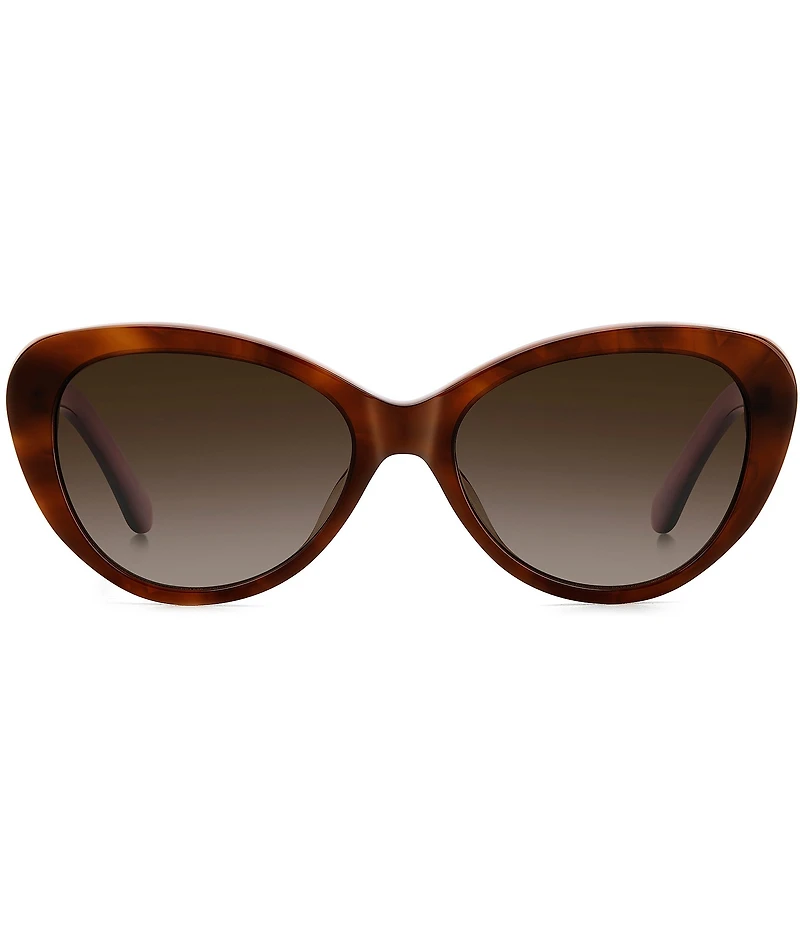 kate spade new york Women's Josi 55mm Havana Cat Eye Sunglasses