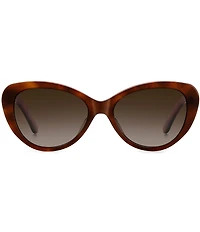kate spade new york Women's Josi 55mm Havana Cat Eye Sunglasses