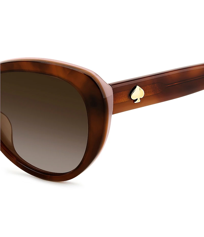 kate spade new york Women's Josi 55mm Havana Cat Eye Sunglasses