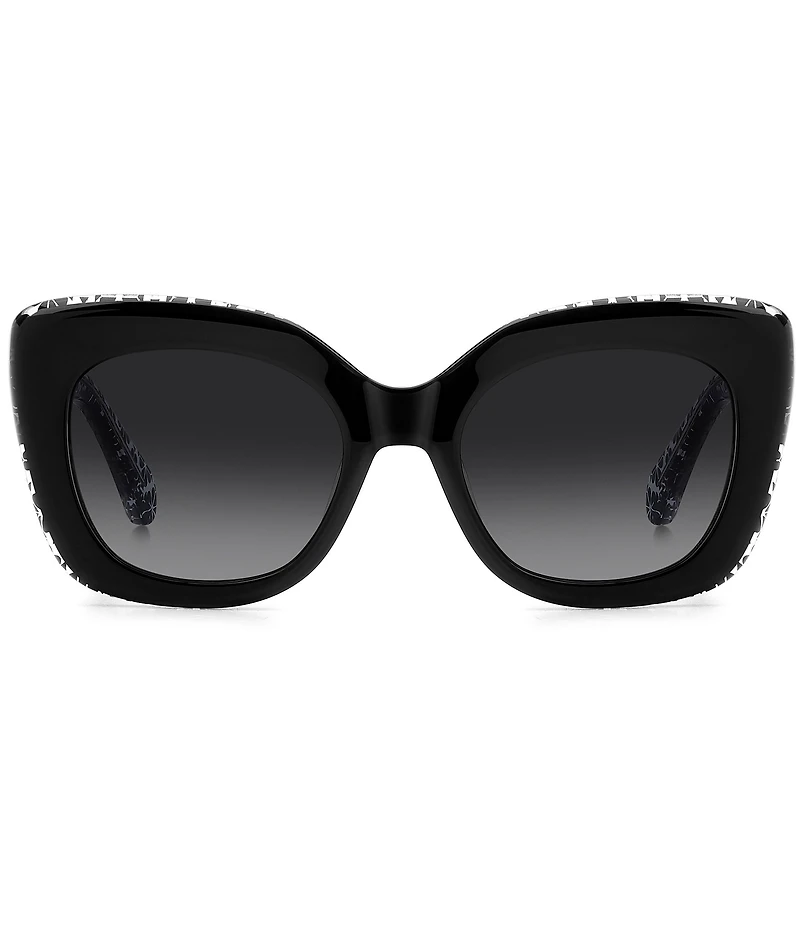 kate spade new york Women's Kalie Spade Flower Patterened Temple 52mm Square Sunglasses