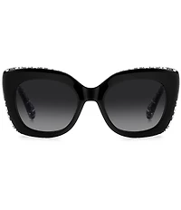 kate spade new york Women's Kalie Spade Flower Patterened Temple 52mm Square Sunglasses