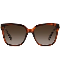 kate spade new york Women's Kiya 56mm Havana Square Sunglasses