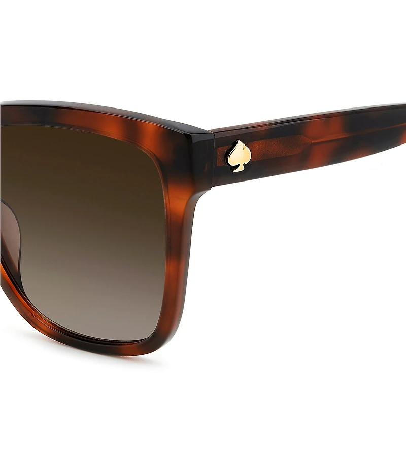 kate spade new york Women's Kiya 56mm Havana Square Sunglasses