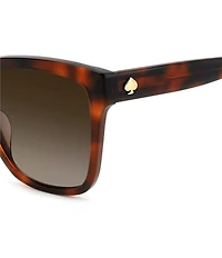 kate spade new york Women's Kiya 56mm Havana Square Sunglasses