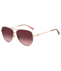 kate spade new york Women's MELLY 2/G/S 60mm Aviator Sunglasses