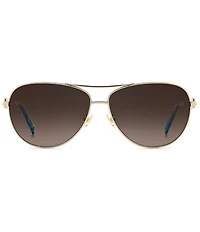 kate spade new york Women's MELLY 2/G/S 60mm Aviator Sunglasses