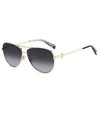 kate spade new york Women's MELLY 2/G/S 60mm Aviator Sunglasses