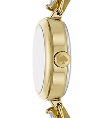 kate spade new york Women's Monroe Analog Gold Tone Stainless Steel Bracelet Watch