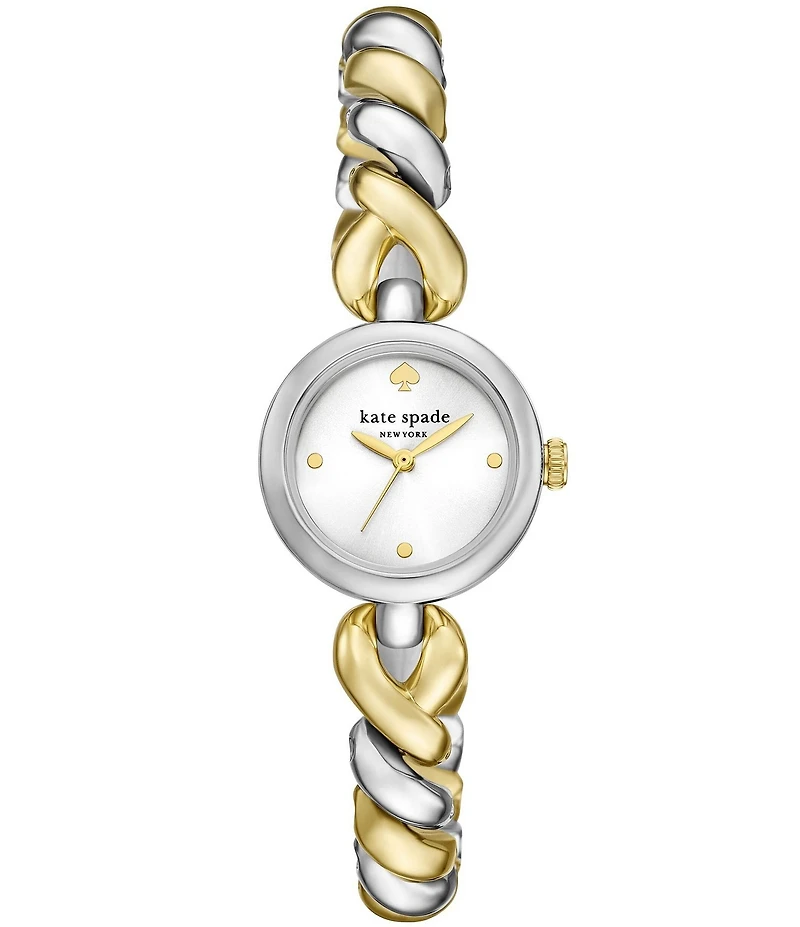 kate spade new york Women's Monroe Quartz Three Hand Two Tone Stainless Steel Bracelet Watch