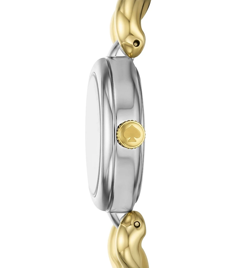 kate spade new york Women's Monroe Quartz Three Hand Two Tone Stainless Steel Bracelet Watch