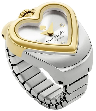 kate spade new york Women's Monroe Quartz Two Hand Two-Tone Stainless Steel Ring Watch