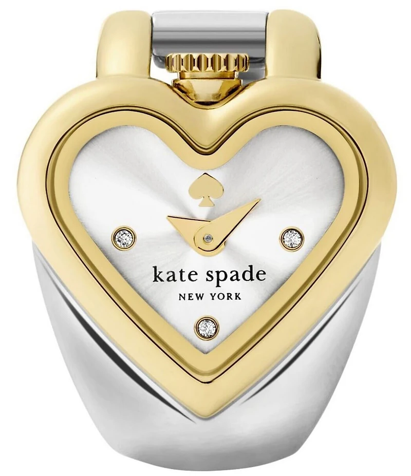 kate spade new york Women's Monroe Quartz Two Hand Two-Tone Stainless Steel Ring Watch