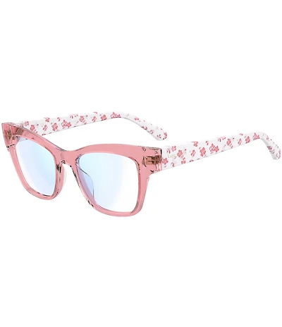 kate spade new york Myno 50mm Cat Eye Floral Print Reader Glasses