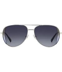 kate spade new york Women's Navy 53mm Aviator Sunglasses