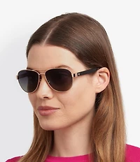 kate spade new york Women's Polina 2/G/S 61mm Aviator Sunglasses