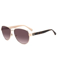 kate spade new york Women's Polina 2/G/S 61mm Aviator Sunglasses